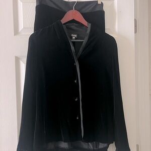 beautiful tuxedo style velvet suit .